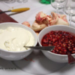 Cream, meringue and pomegranate, dessert and wine matching at Leiths School of Food and Wine