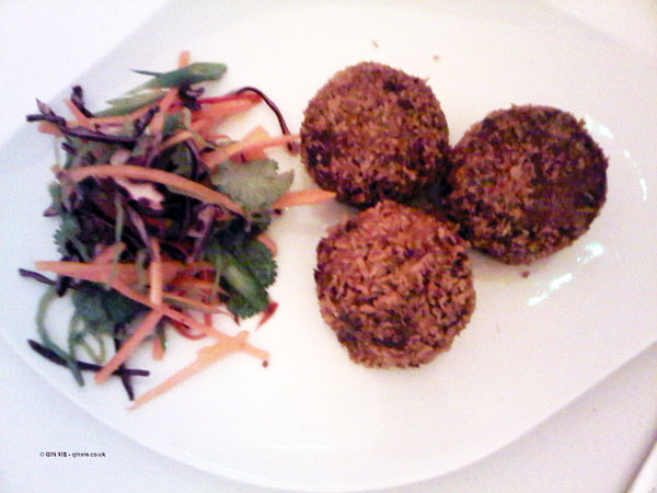 Beef brisket croquettes with Asian slaw at Nopi