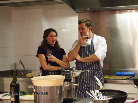 Matt Tebbutt in kitchen with wine