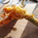 Fiori di zucchini fritti at Fifteen, Cornwall