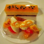 Passion fruit cheesecake at The Elephant Restaurant, Torquay