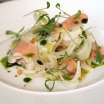 Sea bass ceviche and edamame at The Corner Room