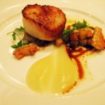 Scallop with pork and apple at The Lawn Bistro