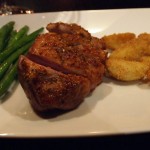 Duck breast with French beans and frangipane potatoes at Dego, London