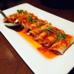 Chilled pork belly Sichuan style with garlic and chilli at Chinese Cricket Club