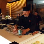 Sadayuki Okamoto making sushi, sushi making at Ichi Sushi and Sashimi Bar