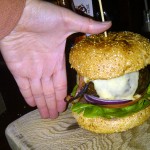 Sizeable burger at Fox and Anchor, Clerkenwell