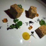 Foie gras terrine with smoked apple amaretti at Apsley's, The Lanesborough Hotel
