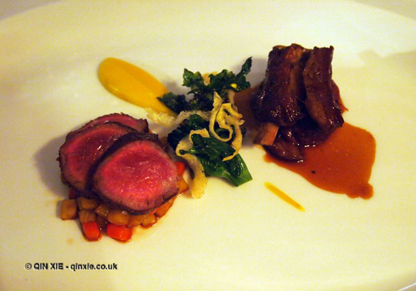 Herdwick mutton, sticky ribs, braised shoulders, navarin of autumn vegetables at thirty six by Nigel Mendham, Dukes Hotel