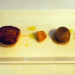 Scallop with smoked eel, cauliflower, Granny Smith at thirty six by Nigel Mendham, Dukes Hotel