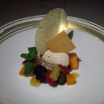 Sorbet and fruit at Apsley's, The Lanesborough Hotel