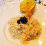 Champagne infused risotto, Laurent Perrier Tous Les Sense at Massimo, The Corinthia, London