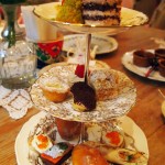 Three tier cake stand, Afternoon Tea at Mari Vanna, Knightsbridge