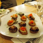 Goat's cheese and stuffed mushroom canapes, Jimmy's Supper Club at Annex East