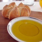 Sharing bread, ginger and lemon olive oil, Mirazur, Menton