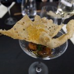 Foie Gras 'Martini' with umushu jelly, nashi and puffed rice, Wabi, Holborn