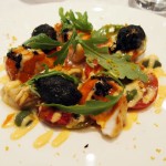 Warm salad of monkfish with Jerusalem artichoke, rockets, beignets, Phil Howard's The Square, Mayfair