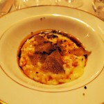Black winter truffle risotto, brown butter, Brancott Estate dinner at Gauthier Soho