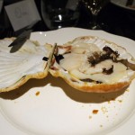 Baked scallop open, Languedoc wines at Apero, Ampersand Hotel