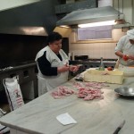 Chef prepping monkfish, Ristorante Beccaceci, Abruzzo