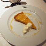 Lemon honey tart, London Malmaison Brasserie