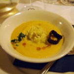 Navelli chickpea soup with codfish, Locanda Manthone, Abruzzo