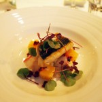 Grilled mackerel with a fine potato salad, smoked eel and golden beetroot, Sonny's Kitchen, Barnes