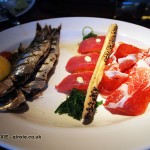 Grilled sardines, tuna nigiri, wagyu carpaccio, Catch by Simonis, The Hague