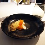 Apricot texture with compote, fruit, cream and gel, Vrijmoed, Ghent