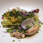 lettuce, Venus clams, weisaus, De Vitrine, Ghent