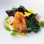 Pork, cockles, Alexander flower, wild fennel and sea beet, Ormer by Shaun Rankin, Jersey