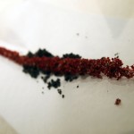 Red amaranth raceme with sesame powder, Mugaritz, Errenteria