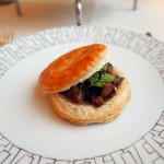 Warm Mountbatten estate partridge, morel mushroom and foie gras pie, Christmas Afternoon Tea at Wellington Lounge