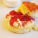 Jam and clotted cream on scone, Christmas Afternoon Tea at Wellington Lounge