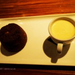 Garam masala pudding with nutmeg custard, NYE 2013, Cinnamon Kitchen