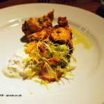 Tandoori chicken with holy basil and cucumber raita, NYE 2013, Cinnamon Kitchen