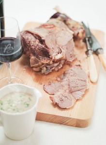 Boiled Leg of Mutton with Anchovy & Parsley Sauce