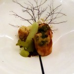 Orkney scallop, cauliflower and pistachio, Five Fields, Chelsea