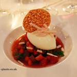 Ice cream and summer berry soup at Gasthaus zum Hirschen, Food in Baden-Württemberg