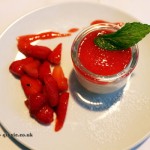 Strawberry panna cotta and coulis at Winzerhof Gierer, Food in Baden-Württemberg