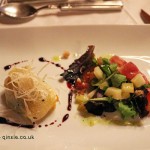 Tomato salad, cheese croquette, Quinta do Portal, Douro Valley