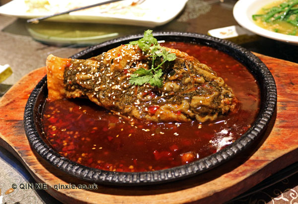 Tofu and seaweed "fish", Vegan Restaurant, Chengdu