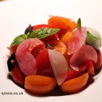 Tomato salad, vanilla, lime, orange, Table No 1 by Jason Atherton, Shanghai
