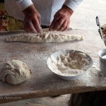 Kneading dough for tone bread in Georgia