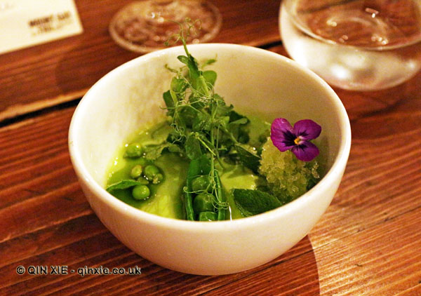Peas & mint, Mount Gay rum Storied Supper at Dabbous, London