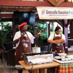 Esther and Omega cooking class, Grenada Chocolate Festival