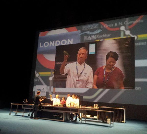 Qin Xie and chef Peng at San Sebastian Gastronomika 2013