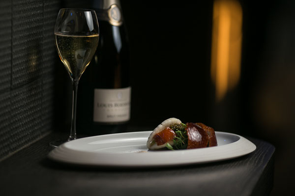 HKK's Cherry wood duck with Louis Roederer Champagne