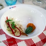 Ceviche of redfish with yam and tropical slaw, James Beard American Restaurant, Milan