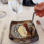 Flamed eel from Albufera and ginger emulsion, Quique Dacosta, Denia